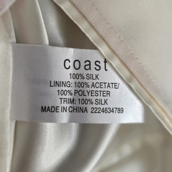 Coast 100% Silk Dress Sz 12 - Picture 13 of 14